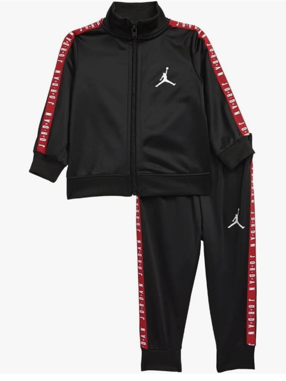 Jordan Baby Boy Jumpman Logo Sideline Tape Full Zip Jacket & Pants 2 Piece Track